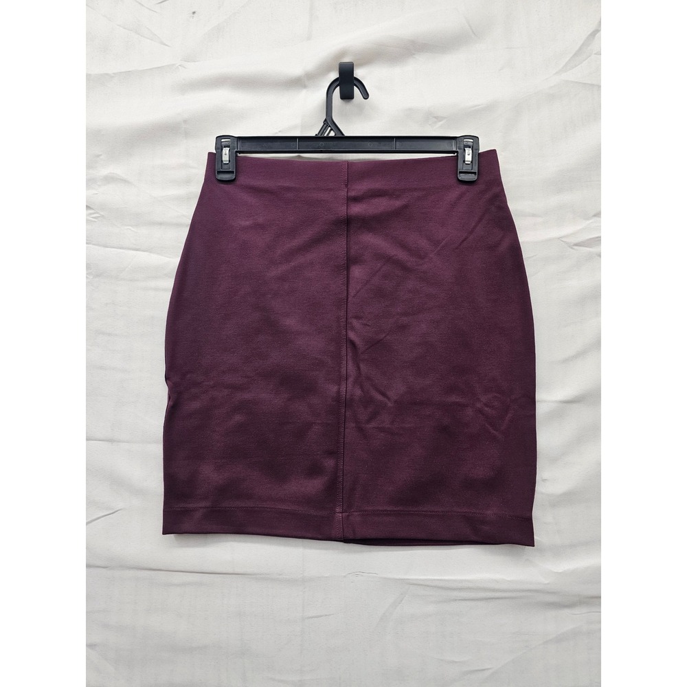 Express Womens‎ Ponte Mini Skirt Burgundy Rayon Blend Casual Size Medium
